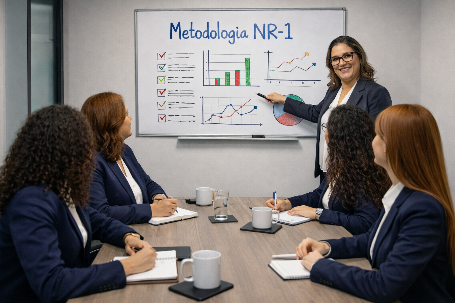 Equipe colaborando no trabalho